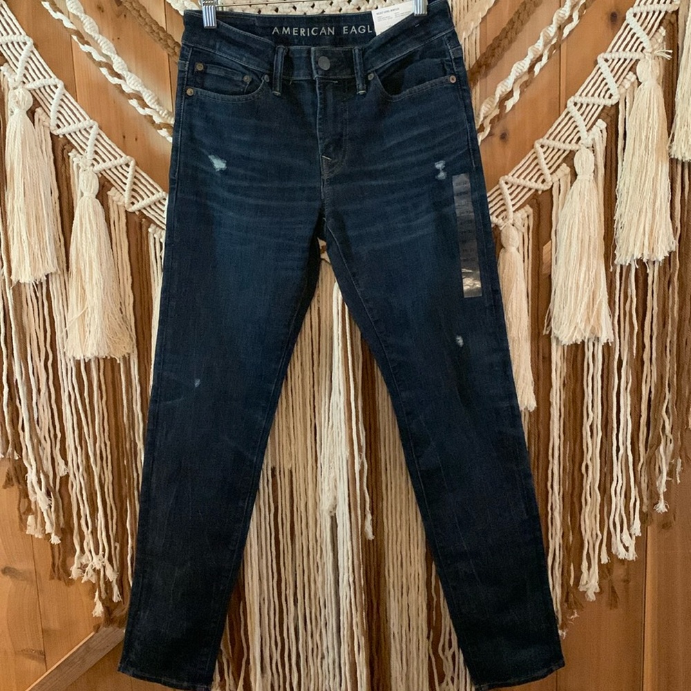 American Eagle Next Level AirFlex Dark Wash Distressed Denim Jeans Size 29/32